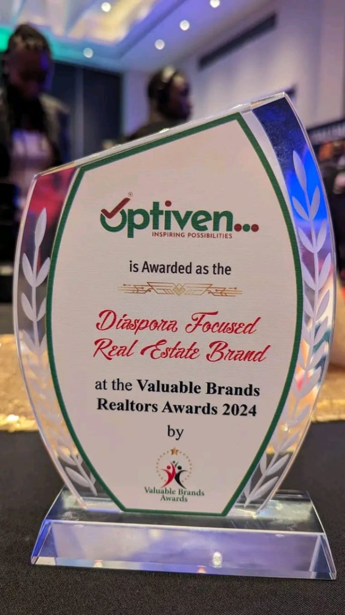 Optiven Receives Prestigious Title: Diaspora Focused Real Estate Brand of 2024