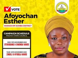 Zombo Woman MP Esther Afoyocan Launches 2026 Re-election Campaign
